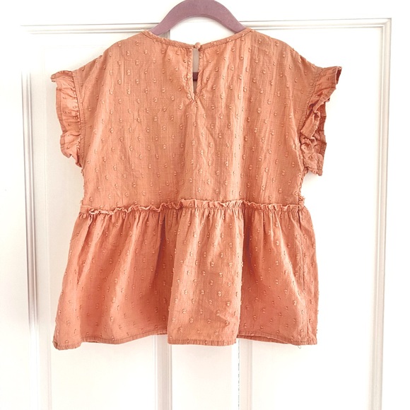 Hayden Girls Swiss Dot Smocked Bodice Ruffled Top, size M - Picture 5 of 8